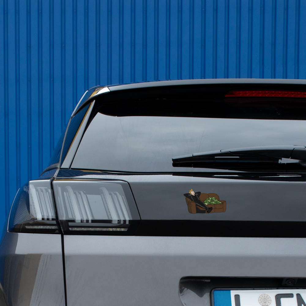The Sofa King Bumper Sticker - white matte