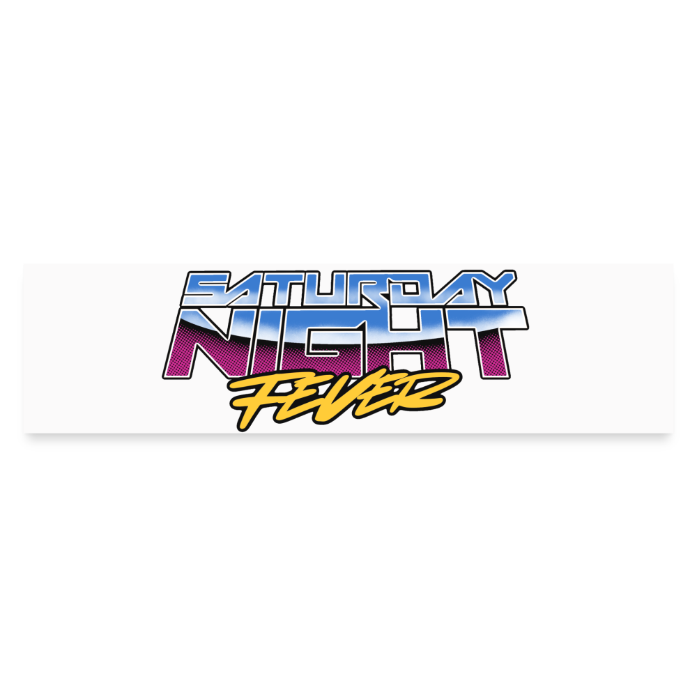 Saturday Night Fever Bumper Sticker - white matte