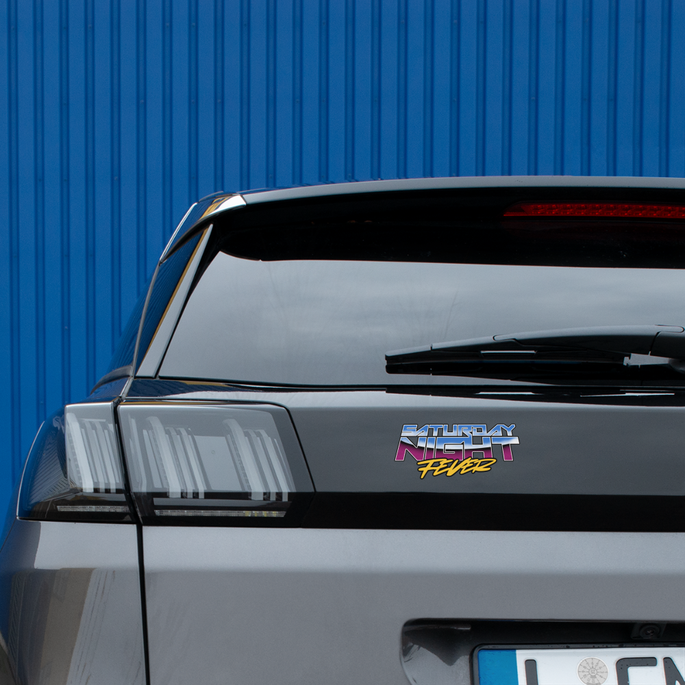 Saturday Night Fever Bumper Sticker - white matte